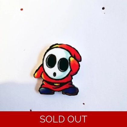 Yoshi's Island - Shy Guy pin badge Yoshi's Island - Shy Guy pin badge